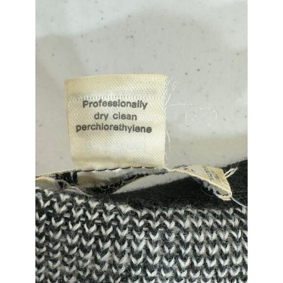 Franco Moretti Firenze Wool Blend Sweater Size Small Made in Italy Black White - Picture 4 of 7